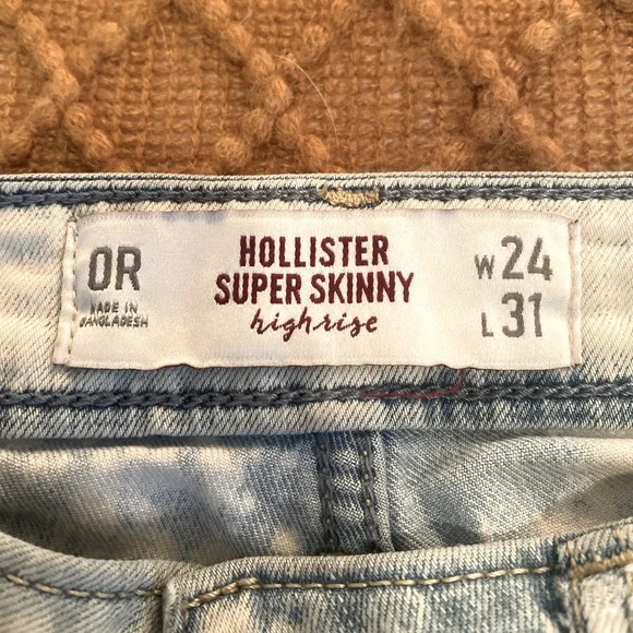 Hollister High Waisted Super Skinny Jeans Size 0R - Picture 4 of 5